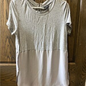 Mossimo Supply Co. Gray and Cream Short Sleeve Tee